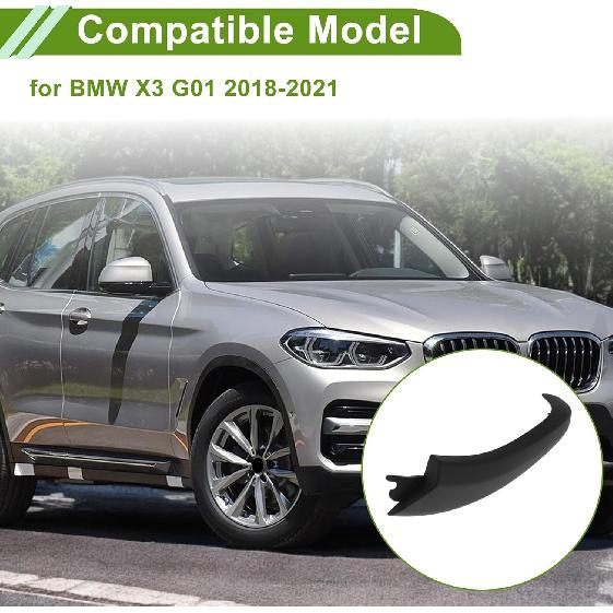 Motoforti Front Driver Side Door Panel Handle Pull Trim Cover for BMW X3 G01 2018-2021 Inner Door Handle Door Pull Handle Cover No.51416999879 Black