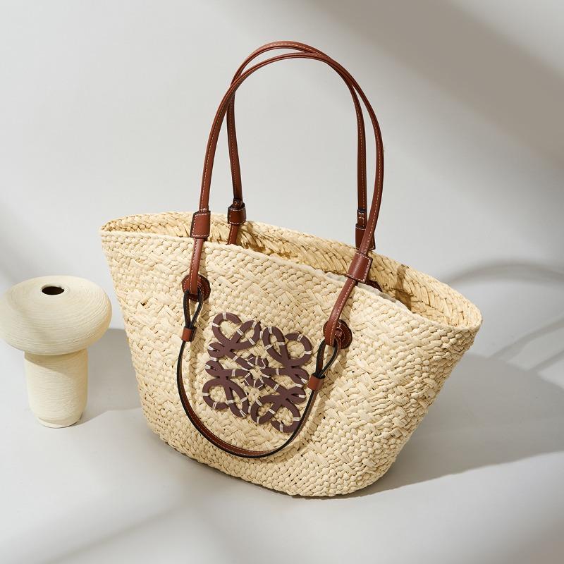 Geantă de damă de înaltă calitate, din paie împletite, de mare capacitate, pentru vară, plajă, vacanță la mare, de umăr, de mână, din rafie împletită