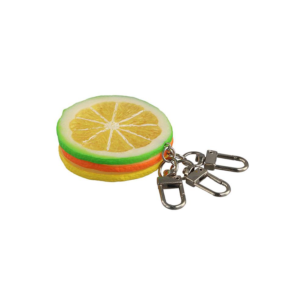 Orange Slice Lemon Slice Key Chain Food Simulation Food Key Ring Cute Hot-dog Pendant  Girls