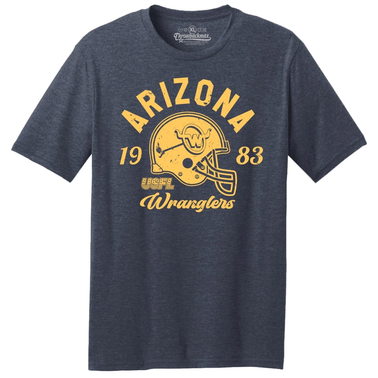 Arizona Wranglers 1983 USFL Футбол Тройной blend Футболка 2XL