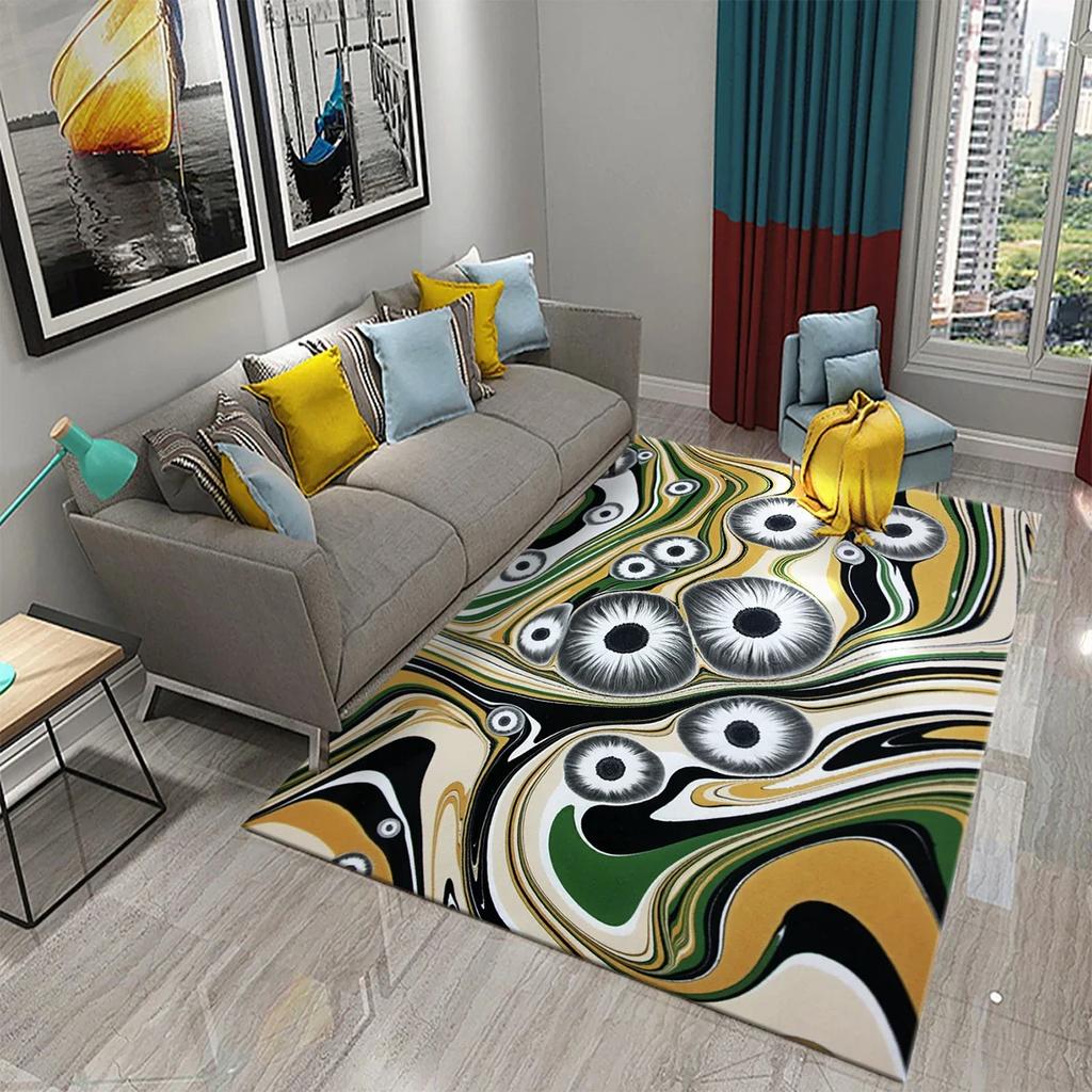 Colorful Marbling Carpet for Bedroom Bathroom Living Room Entryway Rug Non-Slip Rug Floor Carpet Kitchen Entry Rug Home Decor