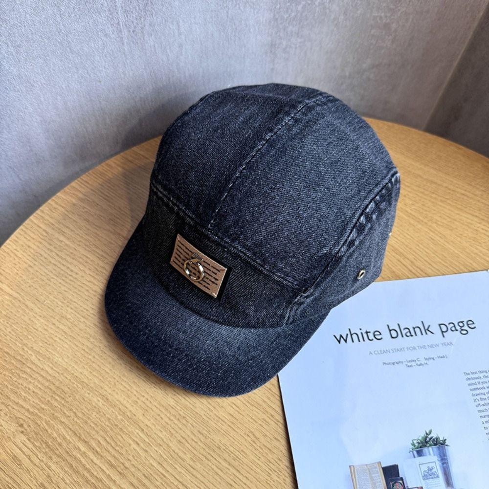 Adjustable Denim Baseball Cap Deep Crown Dad Hat Retro Trucker Hat For Woman Man
