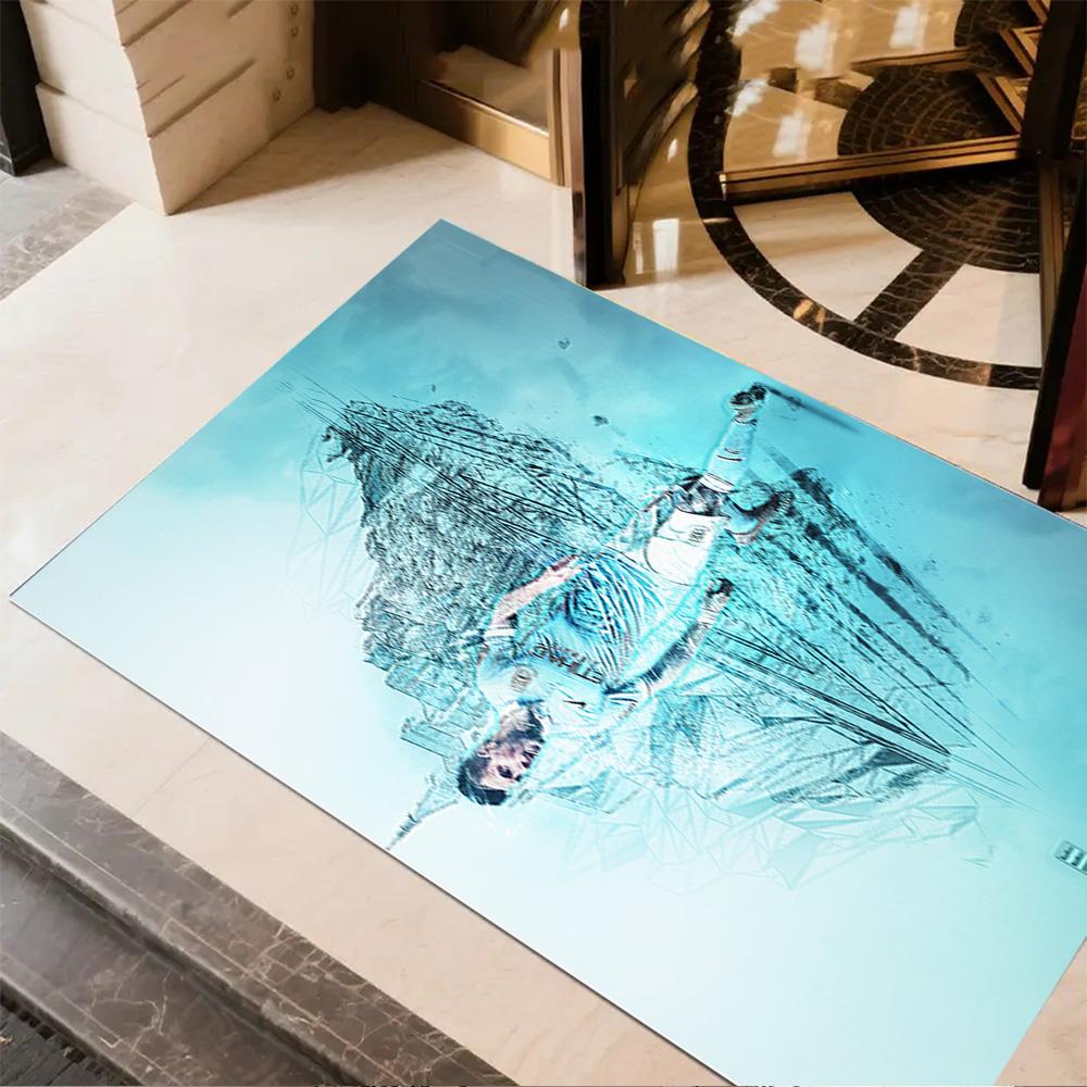 Barcelona Player Celebration Area Rug Perfect for Kitchen Playrooms Outdoor Entryway Anti-slip Rug Anime Office Decor Perfect Gift for Women/Men
