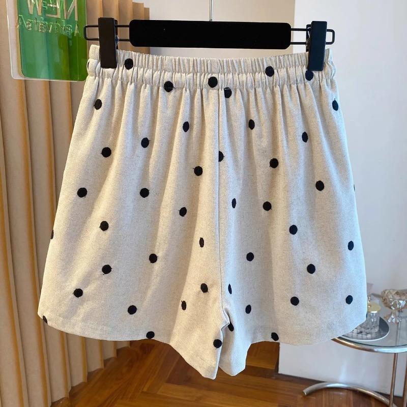 Pantaloncini Pantaloni Donna Estate Versatili Vintage Larghi Taglia Grande Casual Pantaloni a Gamba Larga Pantaloncini