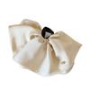 The Satin Bow Hair Clip At The Back of The Head Is Light Luxury, Stylish and Fashionable. The Ponytail Clip Is Sweet and Cute