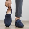 Autumn Suede Loafers Man Large Size 45 Comfort Flats Men Slip-on Casual Shoes Retro Brown Moccasins For Men Driving Footwear