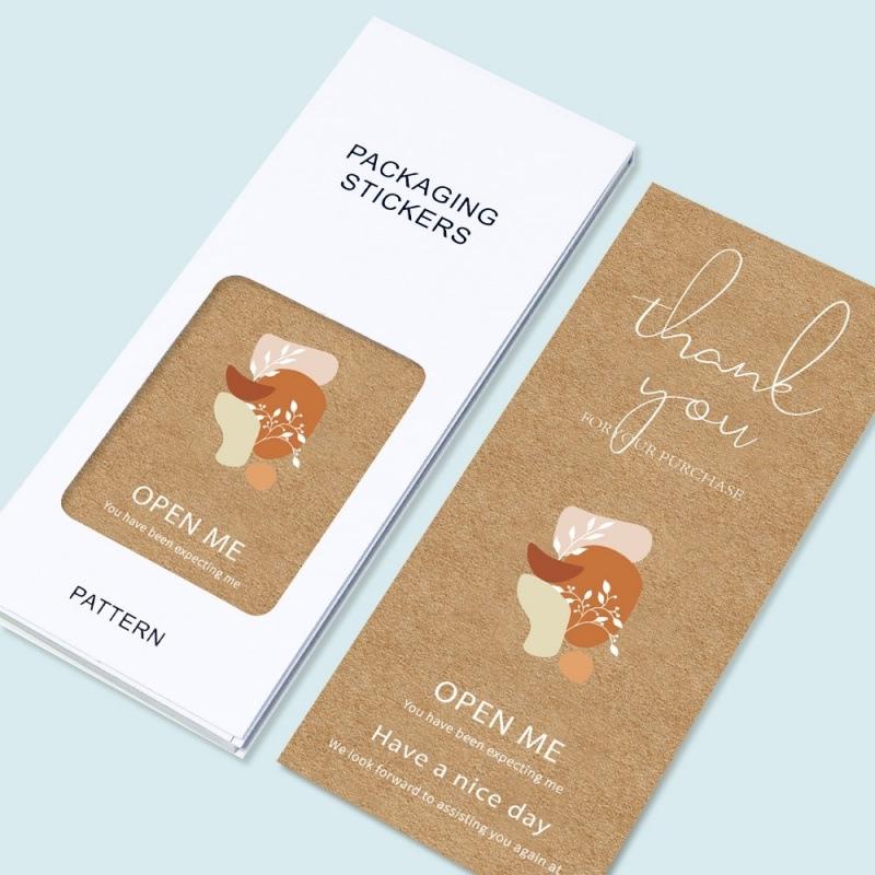 Pack of 50 White Retro Style Long Strip Rectangular Stickers