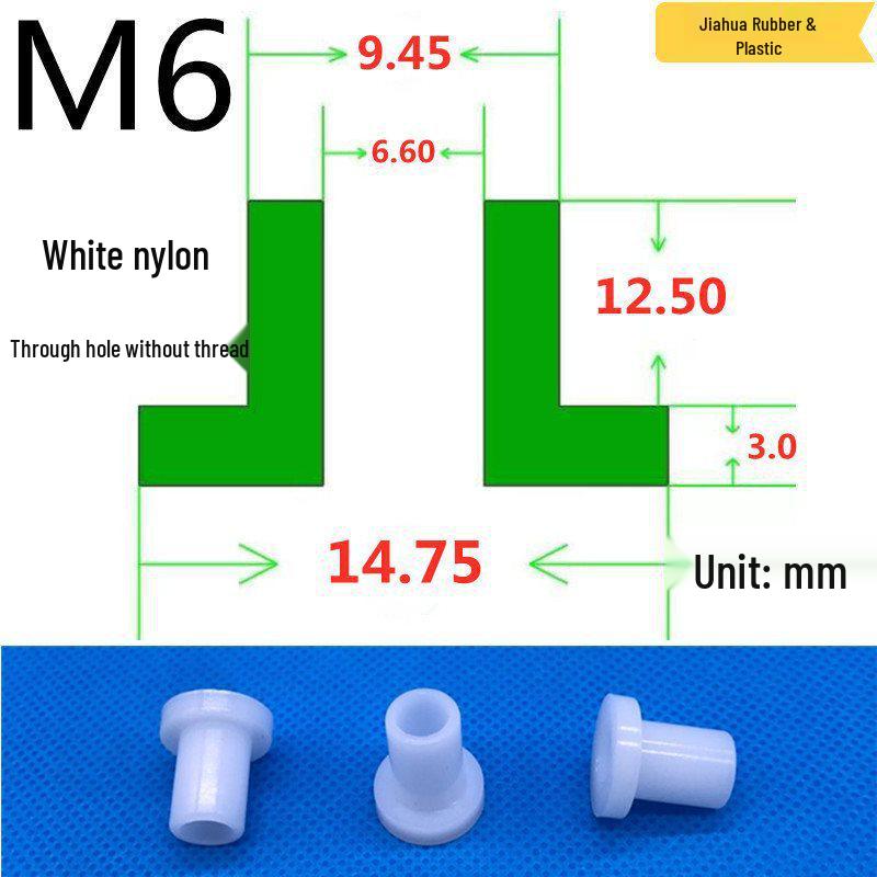 T-förmige Nylon-Dichtungsscheibe M3-M35 Gewinde Isolierabstandshalter