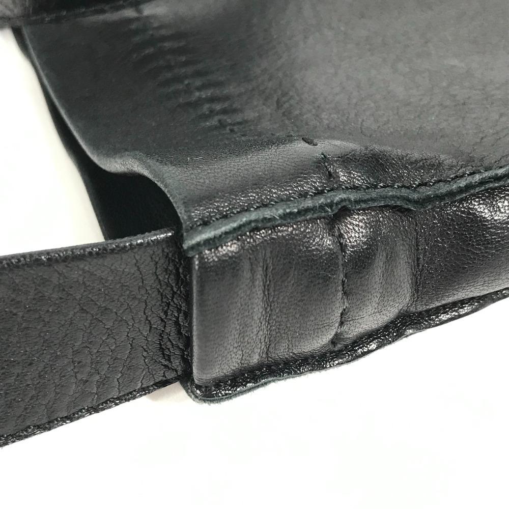 Hermes Toudu Pochette Bag Crossbody Shoulder Bag Leather Black