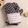 2pcs Household Thickened Heat Insulation Gloves Baking High Temperature Resistant Gloves Kitchen Oven Microwave Special Gloves