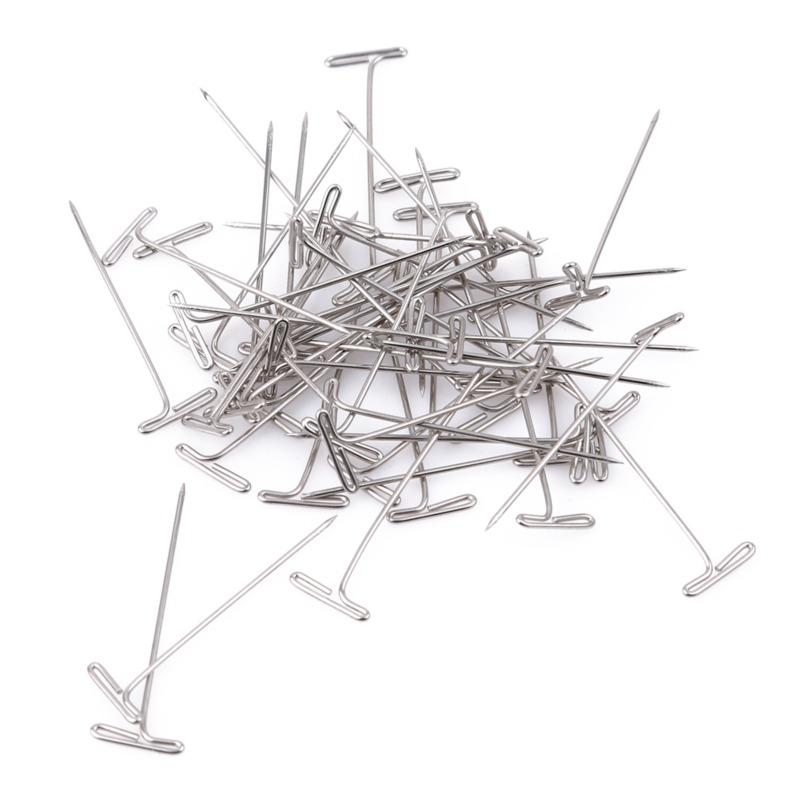 50 PIÈCES/100 PIÈCES Pack de Perruques Épingles T en Acier pour le Blocage du Tricot, le Modélisme et les Loisirs Créatifs