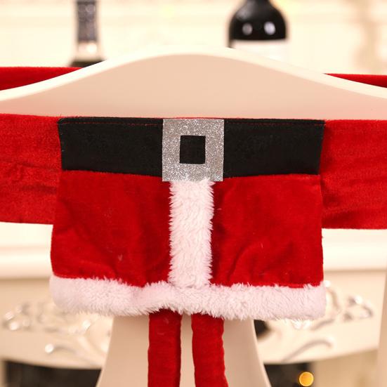 Christmas Chair Back Cover Christmas Chair Slipcovers Elf Santa Leg Shape Holidays