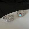 S925 Unique Silver Adjustable Ring For Women Highlighting Mesmerizing Moonstone Blue And