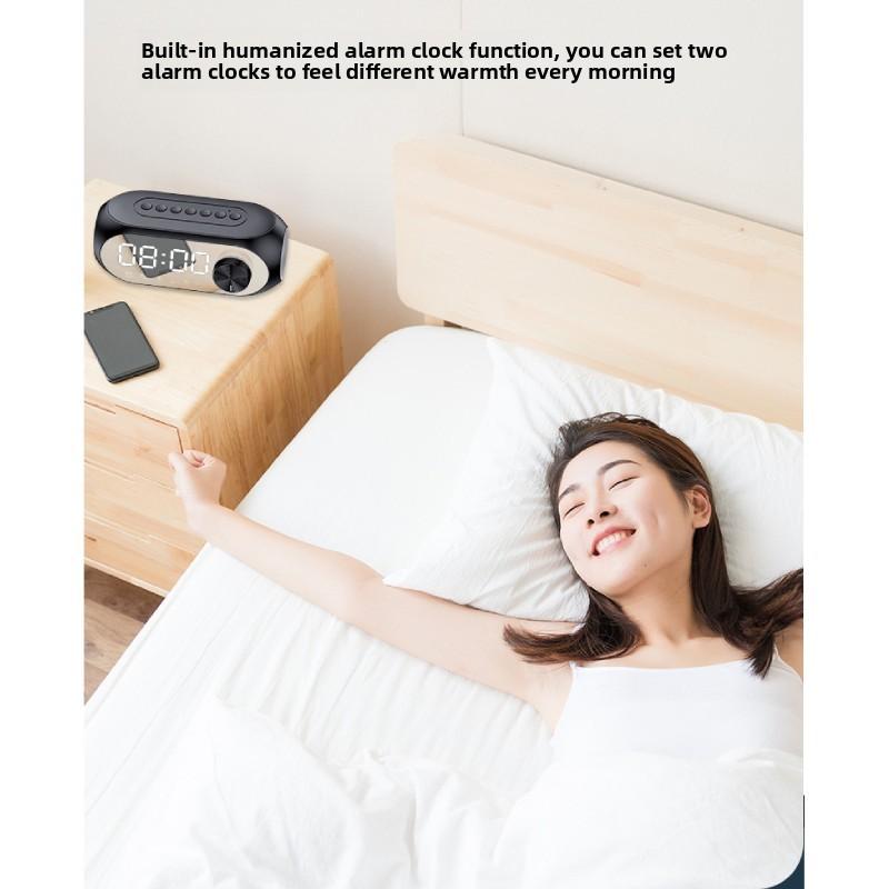 Clock Alarm Bluetooth Radio Dimmer Nap Timer With Color Night Light For Bedroom