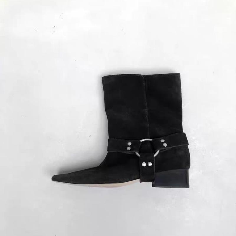 Women Ankle Boots Designer Leather Goth Shoes Luxury Pointed Toe High Heels 2026 Trend Wedges Punk Autumn Boots Snow Botas Mujer