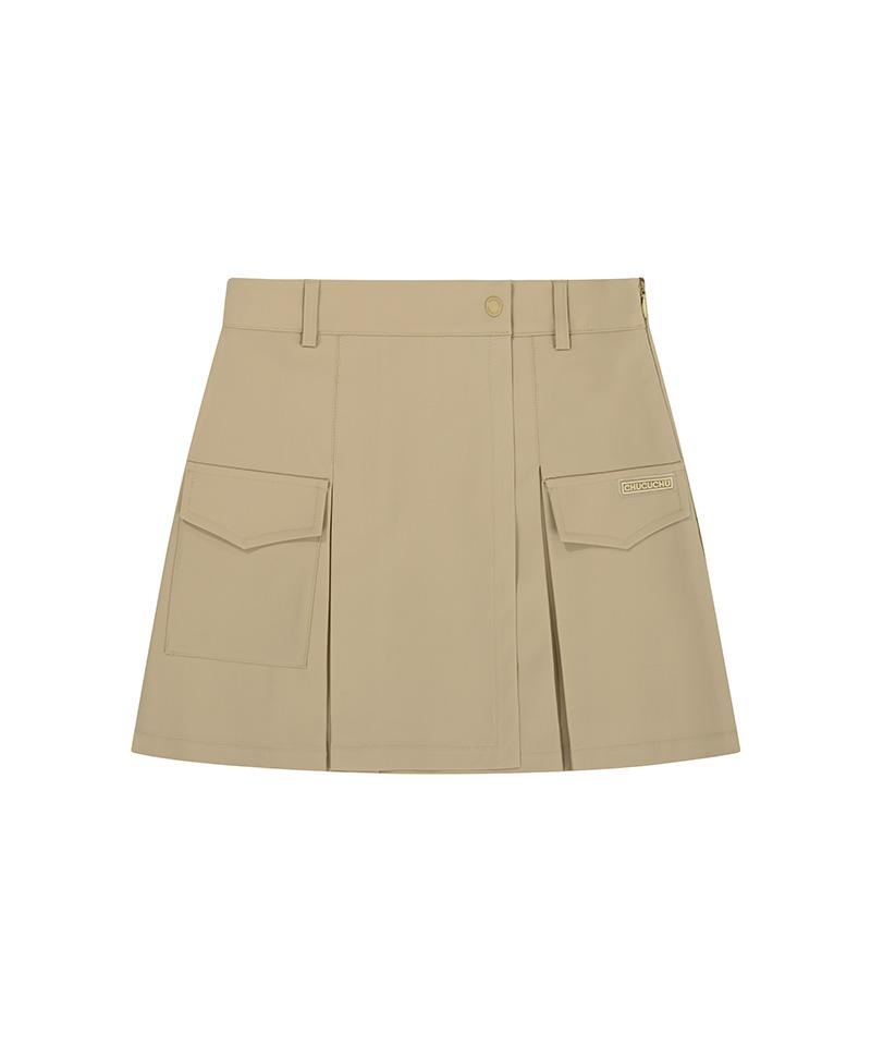 Chuku Chu Cbess-Sk003W Pocket Back Pleated Skirt