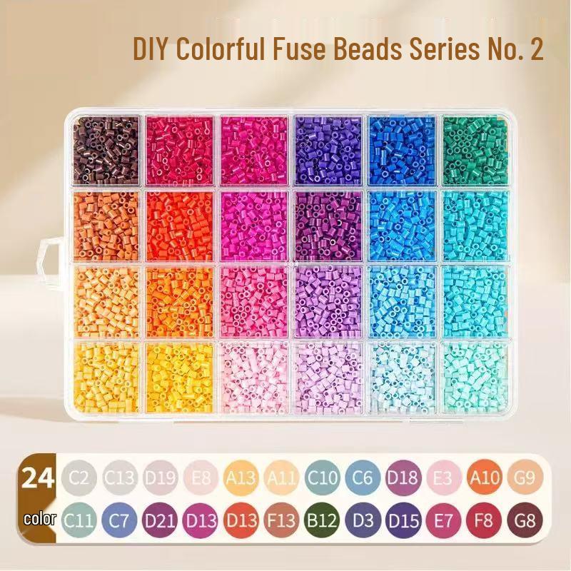 264-Color Fusion Perler Beads DIY Set: Complete Spectrum Educational Puzzle Toy, Individually Packaged