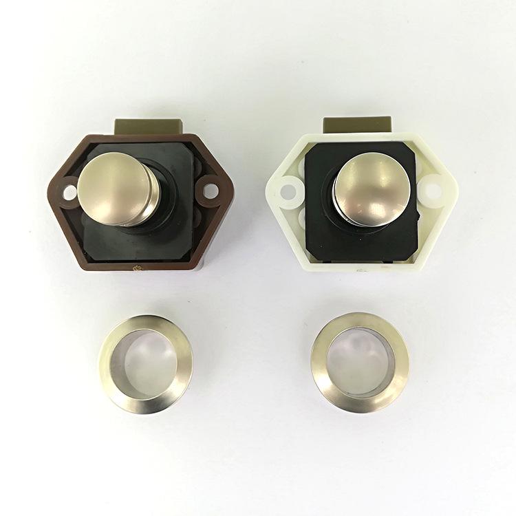RV Cabinet Door Button Lock & Handle for Overhead Cabinets - Hot Seller