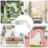 4/8Pcs 3 Inch Double Crossbar Valance Hanger Pipe and Drape Backdrop Stand Kit for Backdrop Pipe and Drape Backdrop Stand