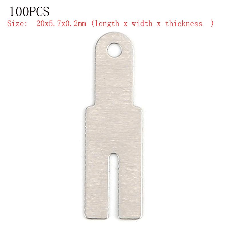 for T/Y/H Shaped 100 Pcs Nickel Sheets Long Battery Spot Welding Machine Welder Washers Nickel Plated Steel Strap Strip Shee