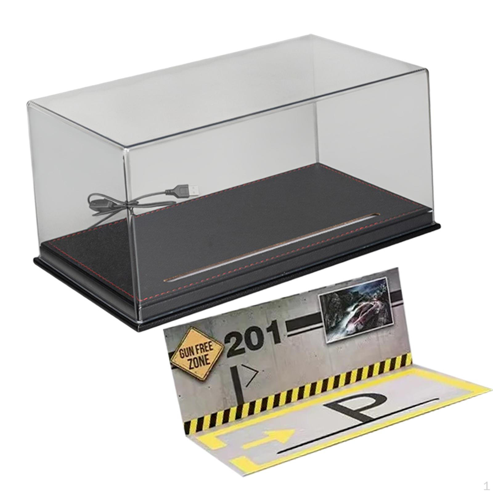 

Масштаб 1/24 литая модель автомобиля витрина настольный декор с подсветкой парковочная сцена для чёрный