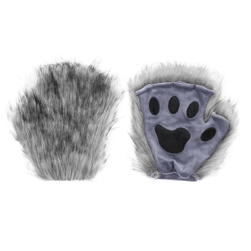 Nouveau Renard Queue de Loup Fait Main Oreilles de Loup Renard Serre-tête et Queue en Fausse Fourrure pour Halloween Accessoires de Costume de Cosplay Cosplay