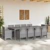 Garden Dining Set 11 pcs Light Grey Polypropylene