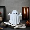 Halloweenská figurka ducha Strašidelná pryskyřičná soška ducha Roztomilé ozdoby ducha Ideální pro vnitřní a verandovou halloweenskou dekoraci Stolní