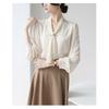 Spring and Autumn New Style French Gentle Commuting Retro Niche Streamer Long-sleeved Shirt for Women