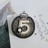 Rabbit Crown Fur Charm Simulated Pearl Brooch Pins Women Fringe Flower Ball Pearl Pendant Tassel Letter Winter Brooches