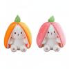 1PCS Cute Strawberry Carrot Rabbit Plush Toy Stuffed Creative Into Fruit Transform Baby Cuddly Bunny Doll for Kid Birthday Gift