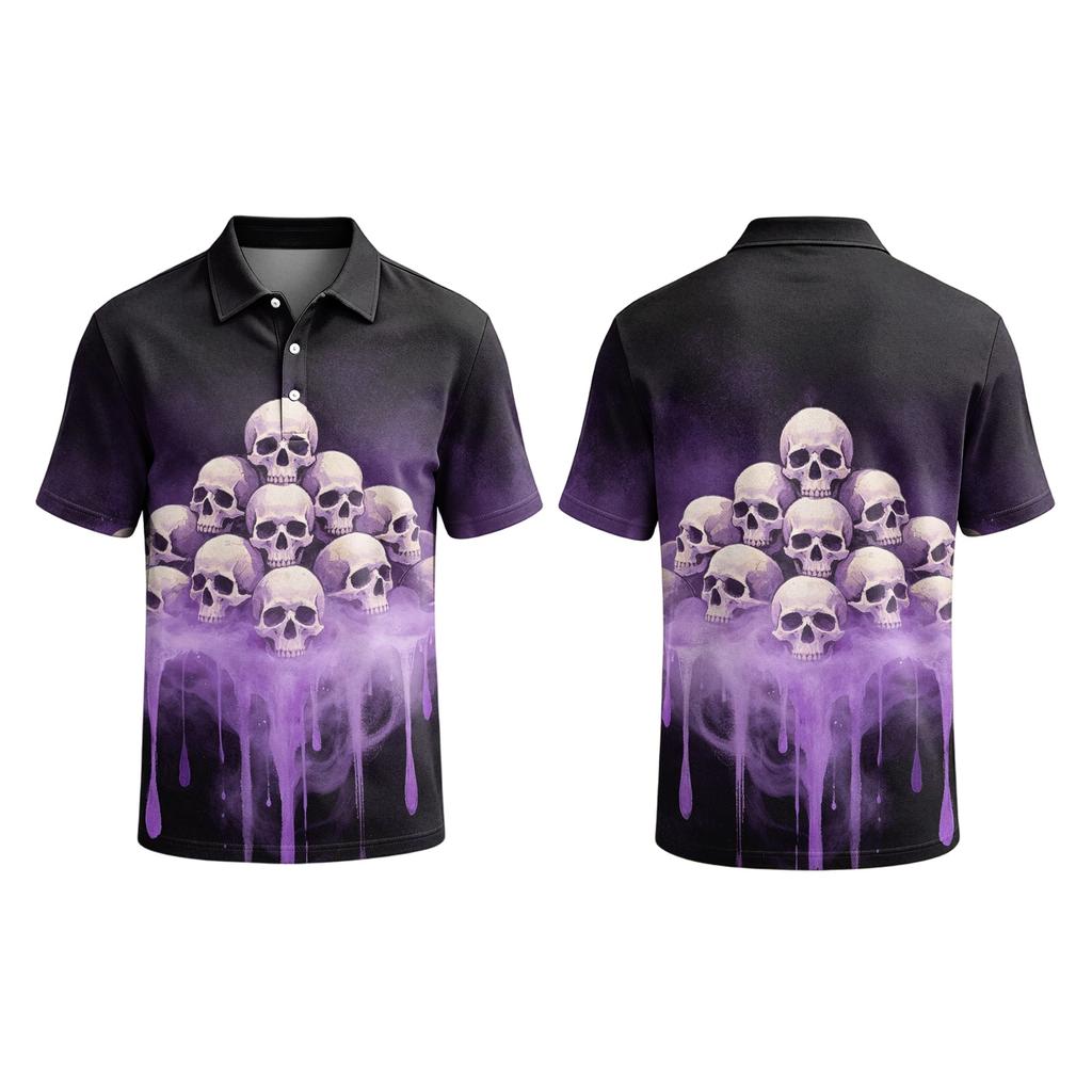 Men's Halloween Printed Short Sleeve T-Shirt for Casual Daily Wear