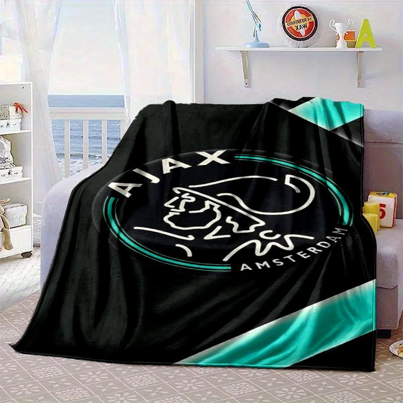 Design Emblema AFC Ajax Coperta Portatile/Coperta Morbida Coperta per Letto Adatta per Viaggi Campeggio Soggiorni Uffici Divani Regali per Fan