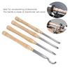 4PCS Lathe Turning Tool Set Removable Wooden Handle Incisive Hard Alloy Steel Lathe Tool for Woodworking Removable Turning Tool