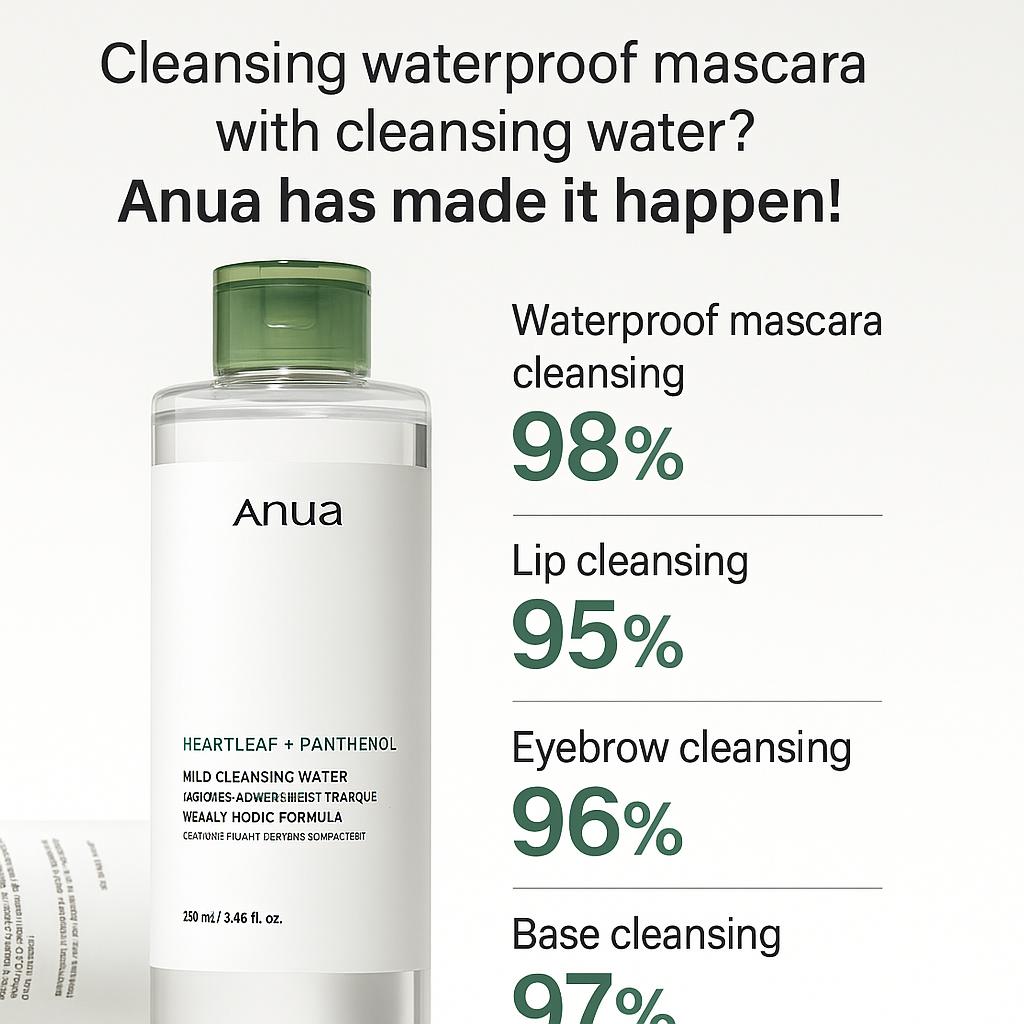 Authentic Olive young Anua Heartleaf Mildly Acidic Deep Cleansing Water