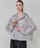 Maloupe 6316 Crop Hooded Lightweight Jumper (Grey)