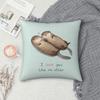 I Love You Like No Otter Square Pillowcase Cushion Cover Pillow Case Throw Pillow Cover for Home Sofa Living Room