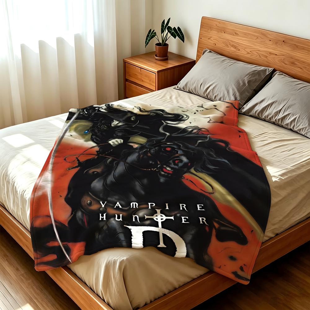 Anime V-Vampire H-Hunter D-D Throw High-Density Short Plush Blanket Soft Skin-Friendly for Sofa Nap Air-Conditioned Room