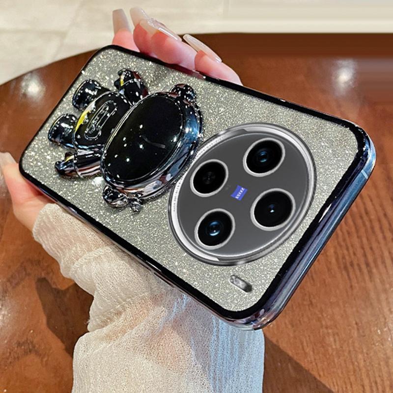 Capa de telefone para vivo X100 5G Astronaut Kickstand PC+TPU Capa anti-riscos Capa de telefone