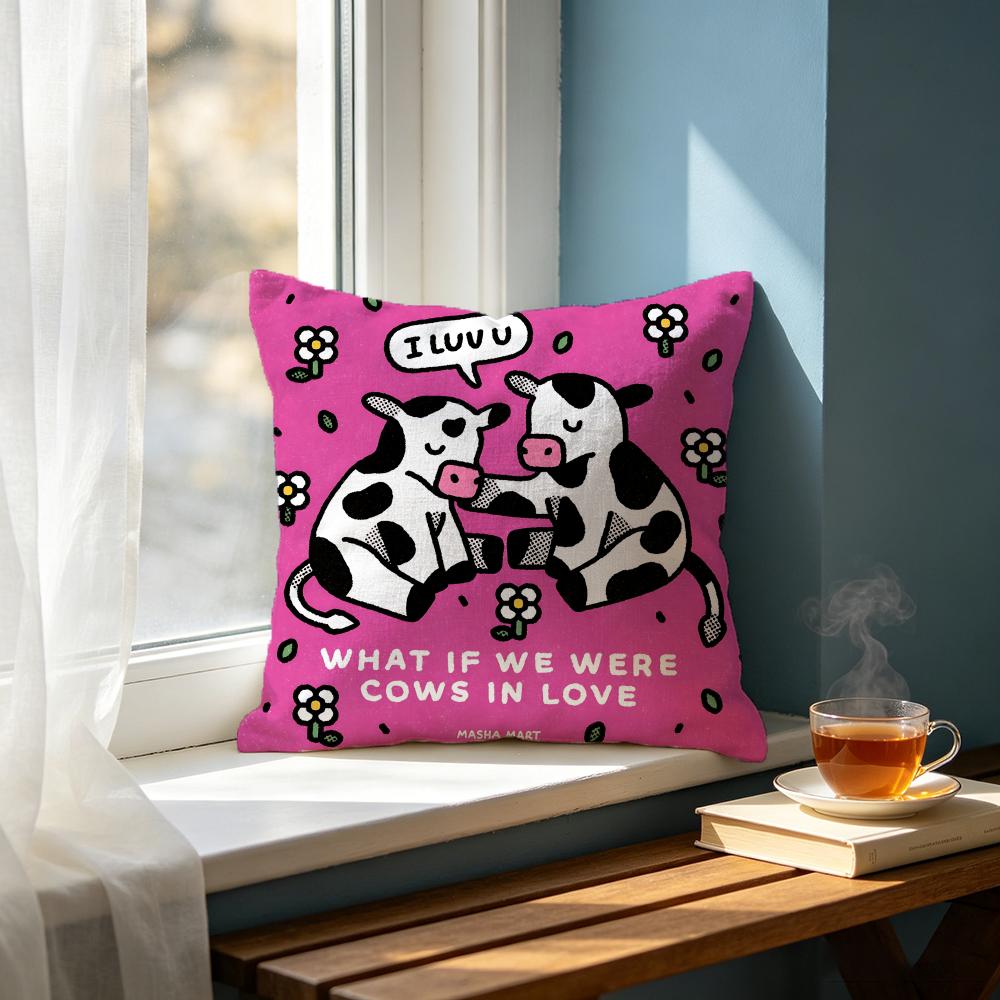 Abstract Cow Cushion Cover Cushion Cover Set Pcs x x x Pillowcase Decorative Sofa Home Decor