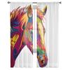 Hand Drawn Horse Head Modern Tulle Curtains For Living Room Bedroom Home Kitchen Window Sheer Curtains