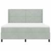 Box Spring Bed with Mattress Light Gray 180 X 200 Cm Velvet
