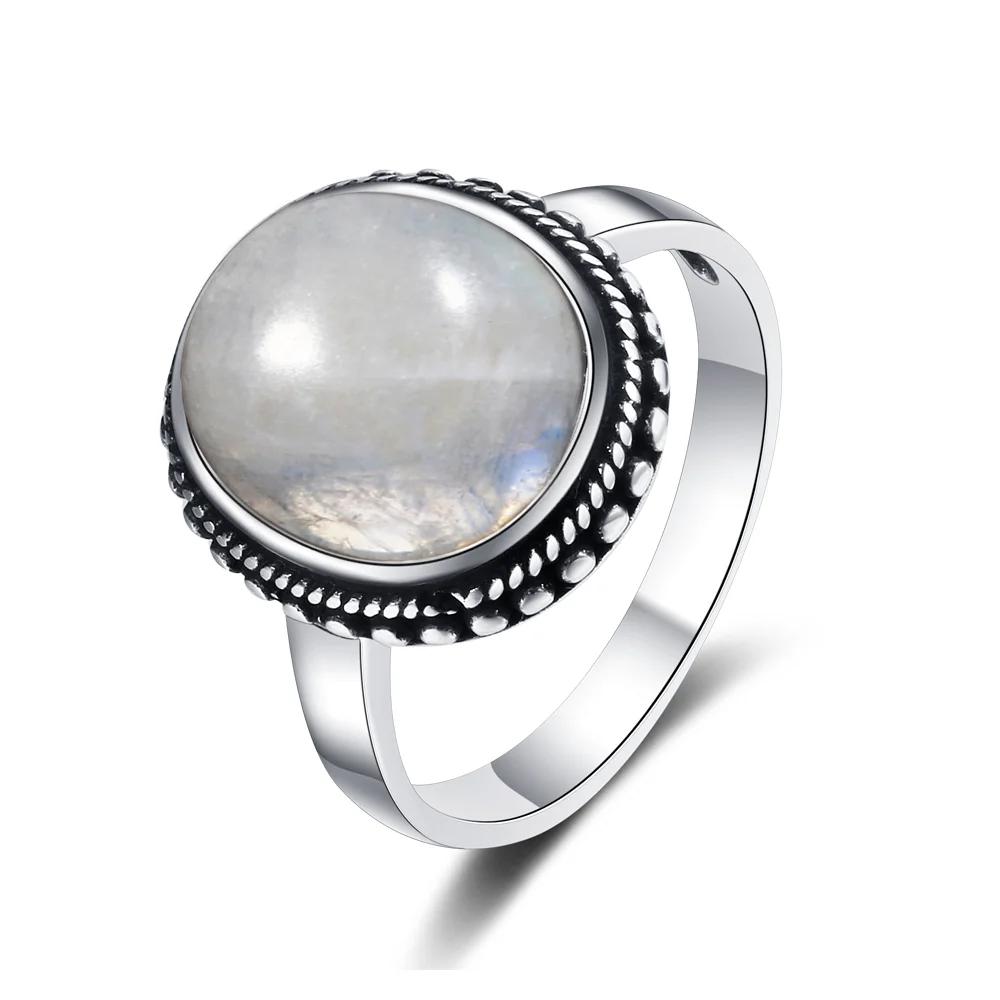 S Silver Natural Kyanite Ring Simple Style Fine  Anniversary Engagement Party Gift for Women Labradorite Ring