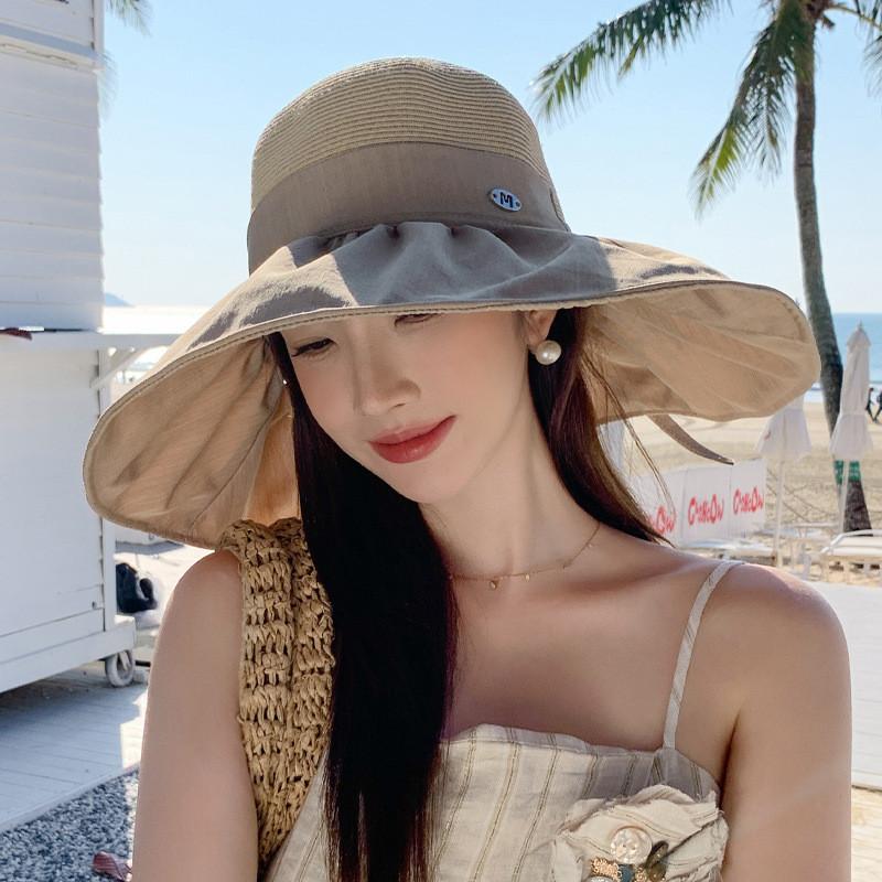 Grass Hat With Large Brim For Sun Protection And Breathability For Summer Vacation Use