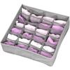 Kleiderschubladen-Organisation 24 Große für Socken Unterwäsche Trennwände, Box, Fächer, Kapazität, Atmungsaktiv, Freistehend, & (Grau)