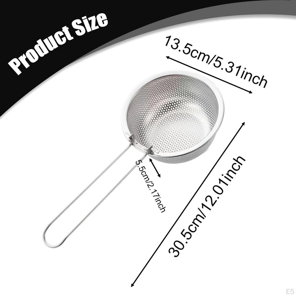 Topf Sieb Nudelsieb mit Griff Kochen Edelstahl Frittierkorb Spaghetti