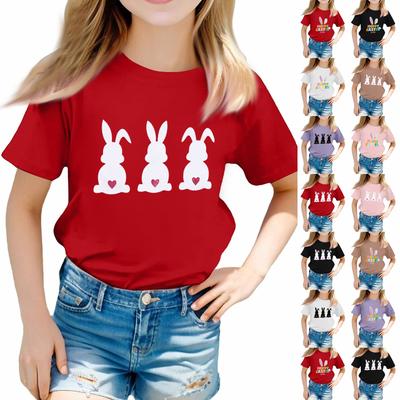 Camisetas infantis para meninos e meninas, camisetas de manga curta estampadas para meninos e meninas, 1 a 12 anos