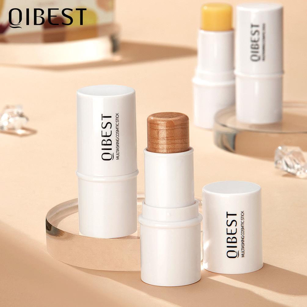 QIBEST Multi-function Makeup Stick Highlighter Blush Contour Stick Lipstick Set Rouge Pen