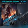 8K HDMI 2.1 Audio Extractor ARC 2 In 1 OUT  CEC EDID HDMI Switch 2x1 for PS5 Amplifiers Soundbars