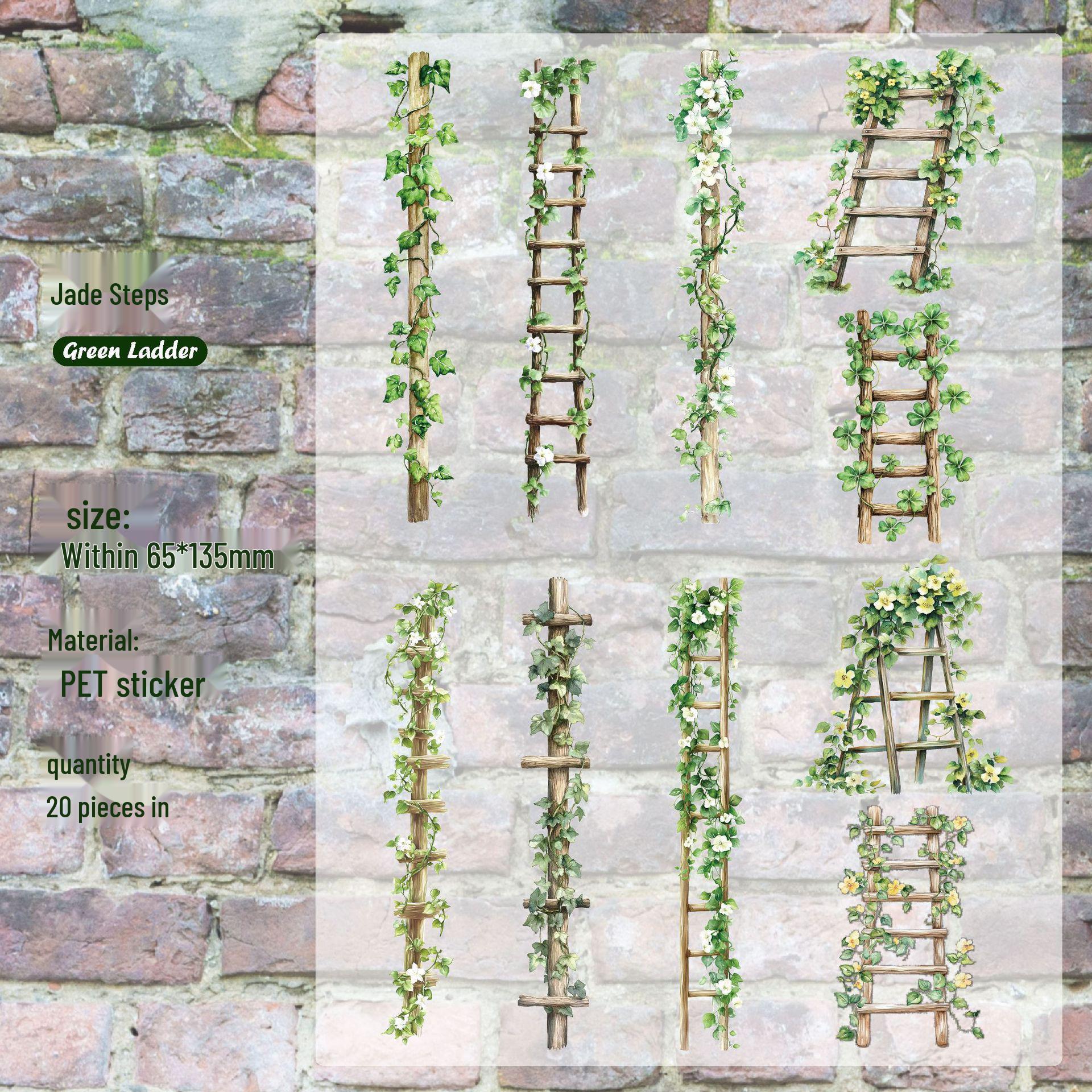 

RetroStory Pastoral Flower Terrace Stickers for Journals - Creative Children s Decorative Scenery